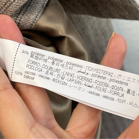 Zara Pinstripe Wool Blend Blazer & Pants Set Limited Edition Size Medium - Picture 7 of 8